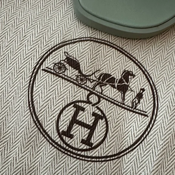 HERMES Oran Mint Green Slide Sandals 38.5 - Picture 4 of 11